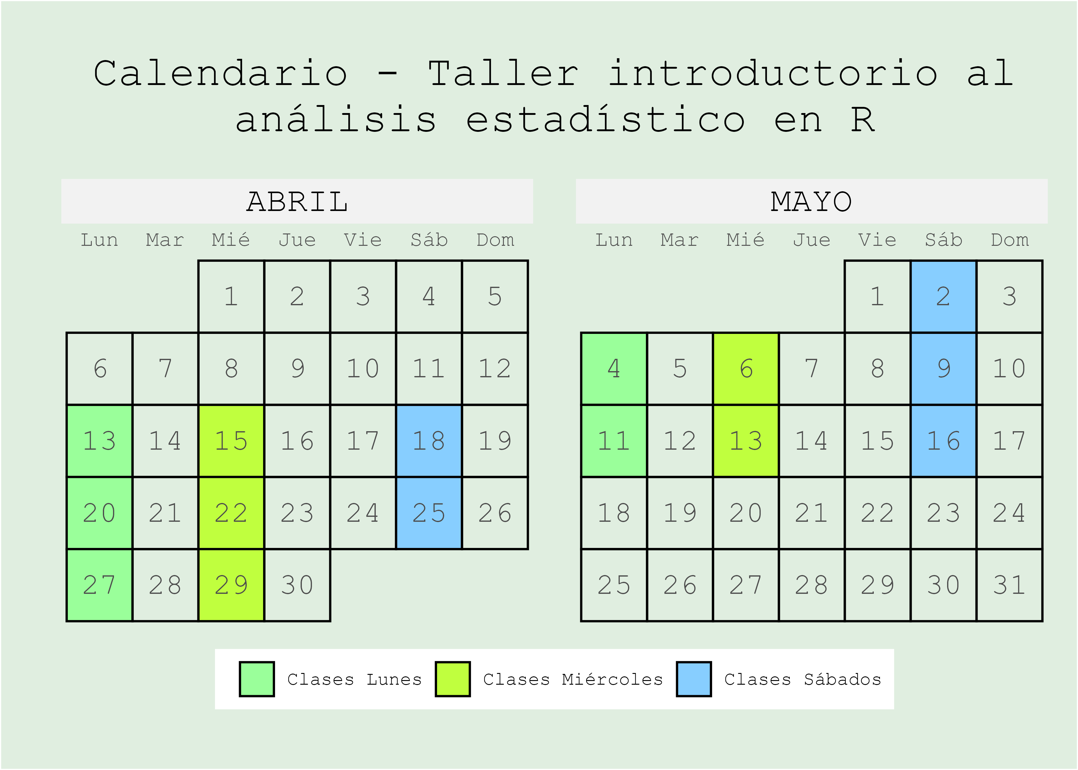 Calendario Clases